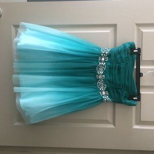 Green Ombre Cocktail Homecoming Dress